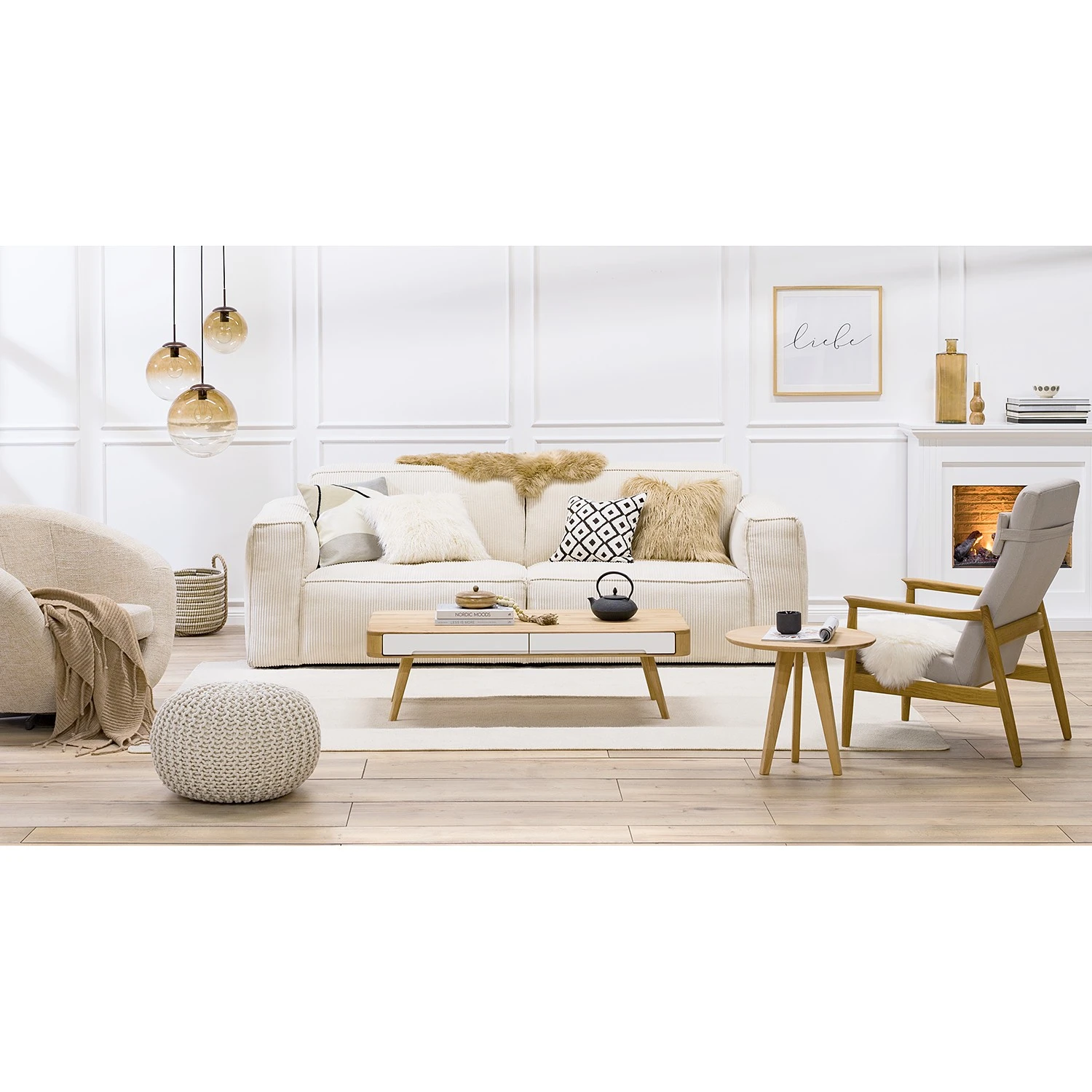 Studio Copenhagen Couchtisch Loca II - Wildeiche teilmassiv - Wildeiche / Weiß 2 Studio Copenhagen Couchtisch Loca II - Wildeiche teilmassiv - Wildeiche / Weiß – Bild 2