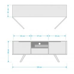 Studio Copenhagen TV-Lowboard Loca III - Weiß / Eiche -Wohnzimmermöbel boutique en ligne 1000005413 180606 13190001 GALLERYIMAGES P000000001000005413