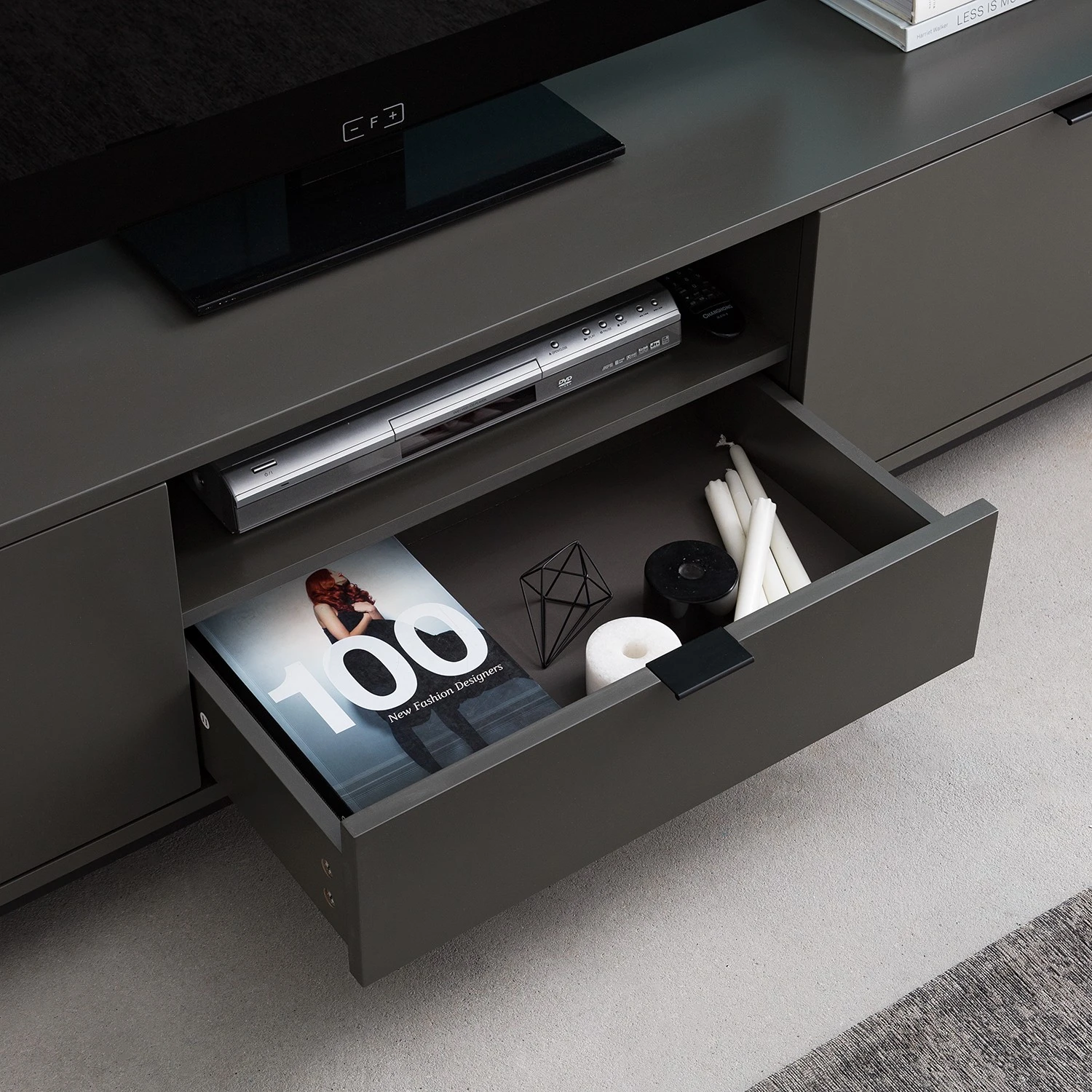 Studio Copenhagen TV-Lowboard Harma - Dunkelgrau 9 Studio Copenhagen TV-Lowboard Harma - Dunkelgrau – Bild 9