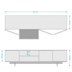 Studio Copenhagen TV-Lowboard Payara - Echtholzfurnier - Walnuss / Anthrazit -Wohnzimmermöbel boutique en ligne 1000007107 200617 06312700001 SKETCH DETAILS P000000001000007107 sketch