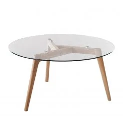 Mørteens Couchtisch Forsby - Glas / Eiche massiv