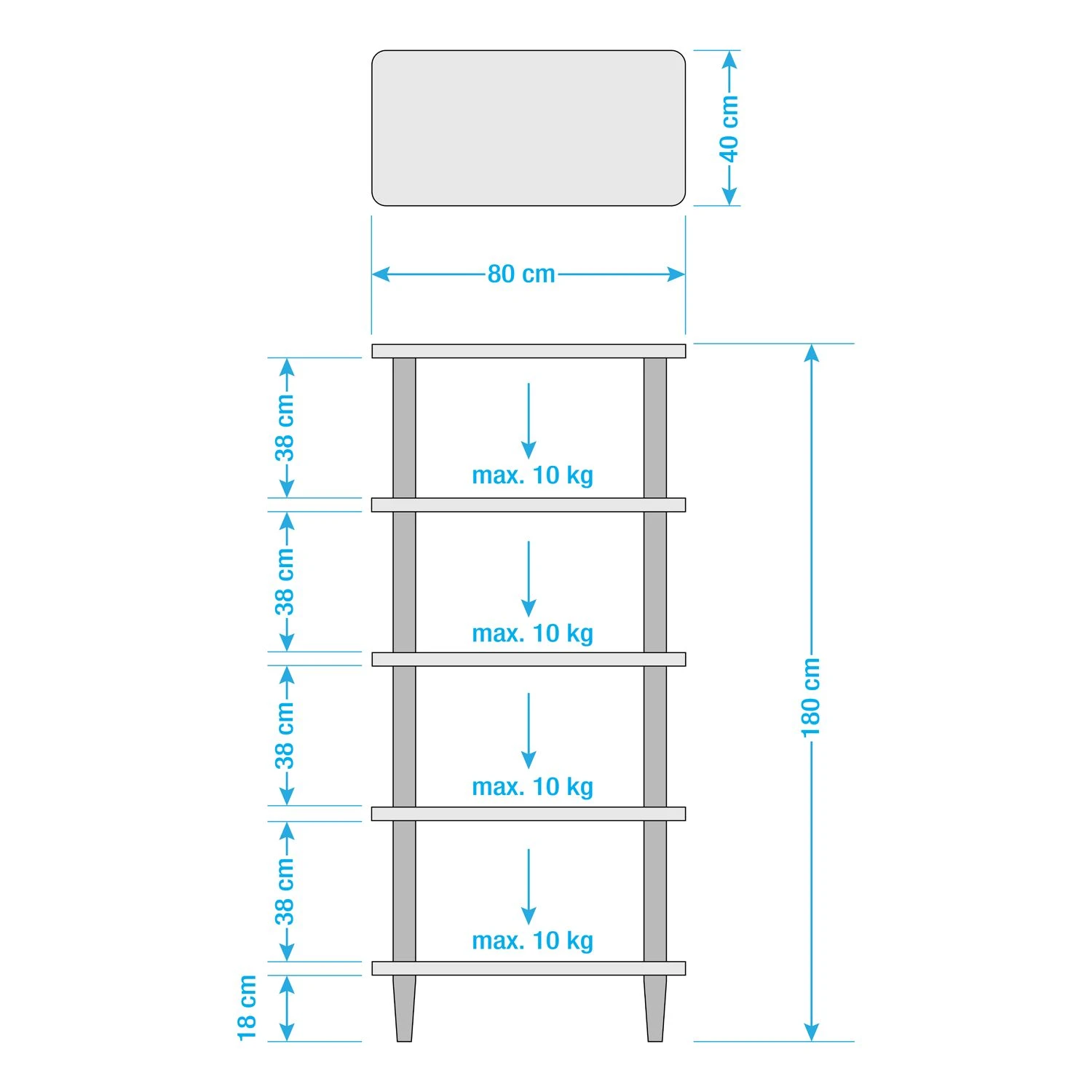 Mørteens Regal Opalanka - Eiche teilmassiv - Weiß / Eiche 9 Mørteens Regal Opalanka - Eiche teilmassiv - Weiß / Eiche – Bild 9