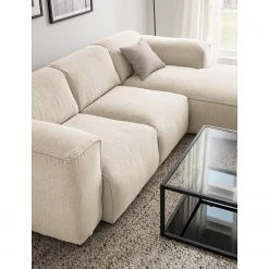 Studio Copenhagen Ecksofa HUDSON 3-Sitzer mit Longchair - Webstoff Saia: Beige - Breite: 251 cm - Longchair davorstehend rechts -Wohnzimmermöbel boutique en ligne 1000009771 201130 15532100098 DETAILS P000000001000009771 1