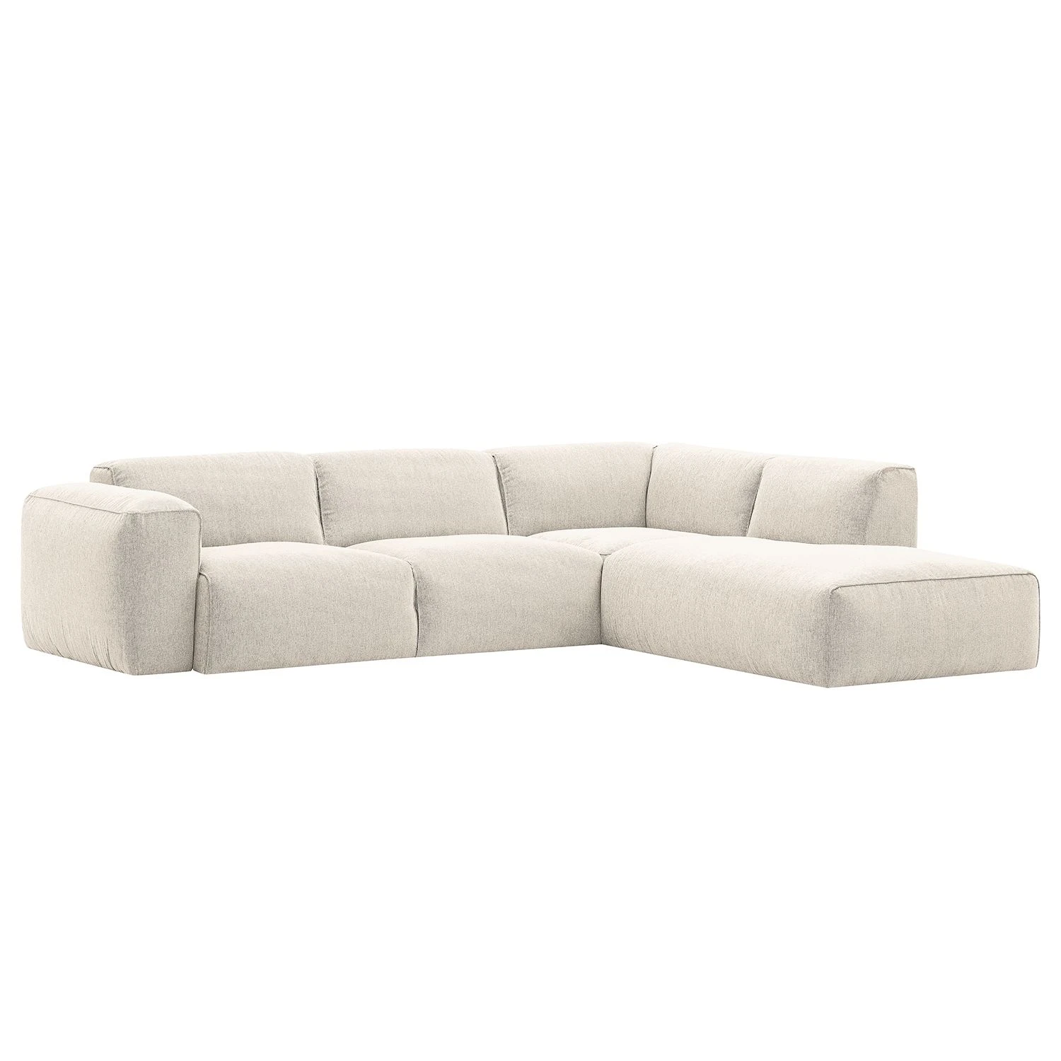 Studio Copenhagen Ecksofa HUDSON 3-Sitzer mit Recamiere - Webstoff Saia: Beige - Longchair davorstehend rechts 1 Studio Copenhagen Ecksofa HUDSON 3-Sitzer mit Recamiere - Webstoff Saia: Beige - Longchair davorstehend rechts
