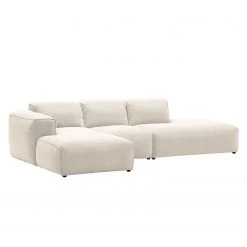 Studio Copenhagen Ecksofa HUDSON mit Chaiselongue - Webstoff Saia: Beige - Longchair davorstehend links -Wohnzimmermöbel boutique en ligne 1000010052 180608 125851341 GALLERYIMAGES P000000001000010052