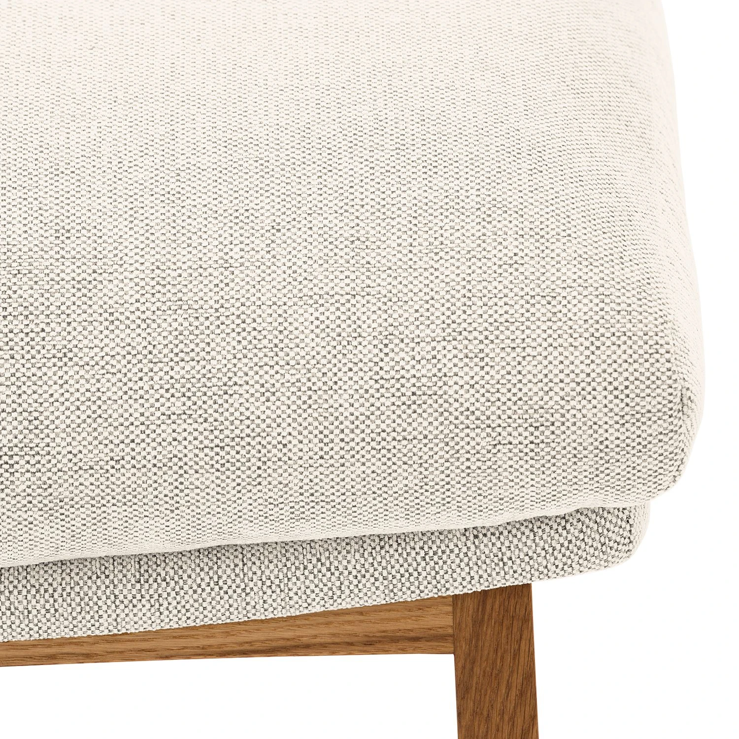 Studio Copenhagen Polsterhocker Garbo I Webstoff - Webstoff Saia: Beige - Eiche Dunkel - Eiche 3 Studio Copenhagen Polsterhocker Garbo I Webstoff - Webstoff Saia: Beige - Eiche Dunkel - Eiche – Bild 3