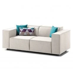 Sofa Kinx (2-Sitzer) Webstoff - Webstoff Milan: Altweiß - Keine Funktion