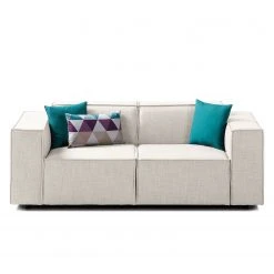 Sofa Kinx (2-Sitzer) Webstoff - Webstoff Milan: Altweiß - Keine Funktion -Wohnzimmermöbel boutique en ligne 1000011646 180619 155722235 GALLERYIMAGES P000000001000011646