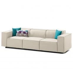 Sofa Kinx (3-Sitzer) Webstoff - Webstoff Osta: Altweiß