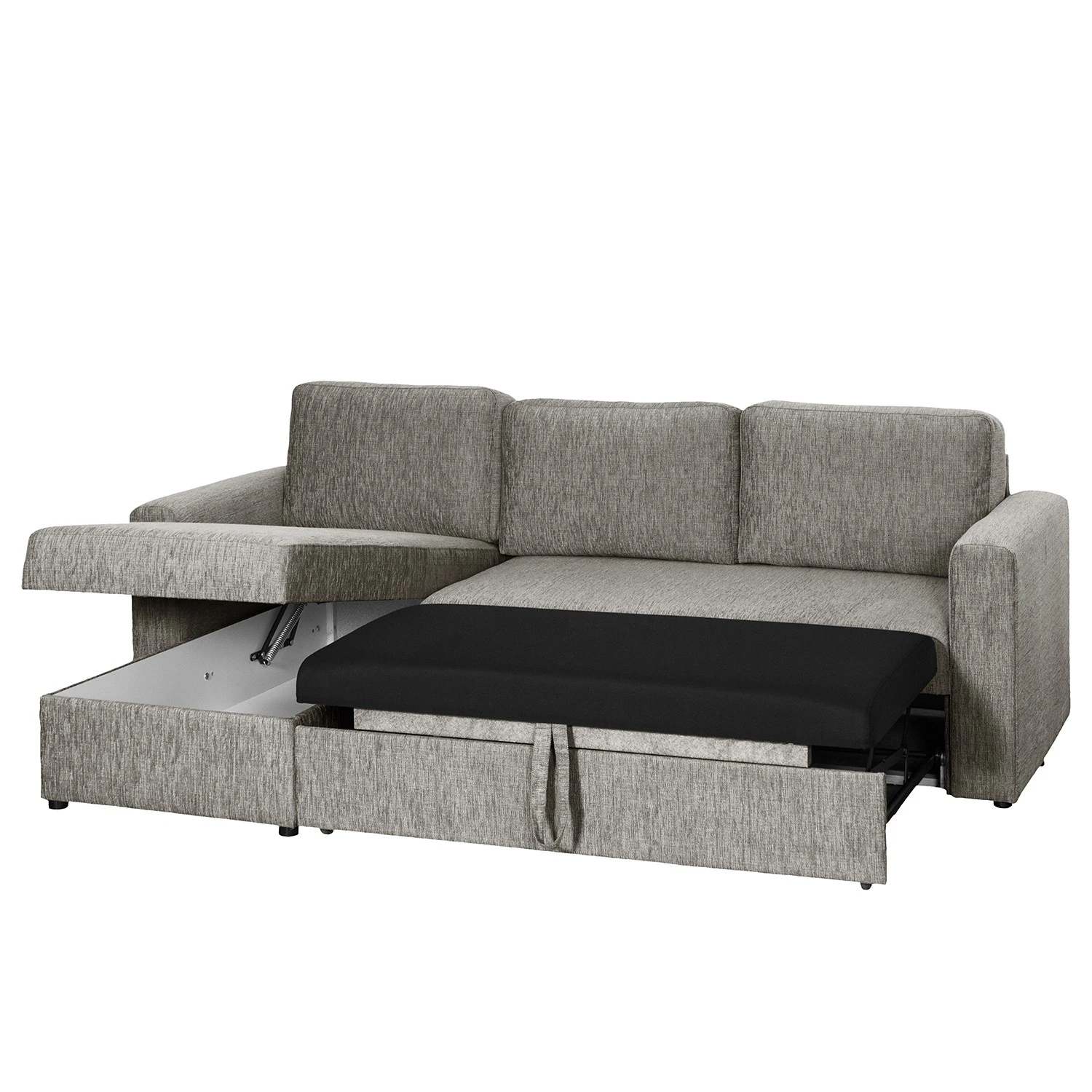 Fredriks Ecksofa Forrest (mit Schlaffunktion) - Stoff Grau - Ottomane links oder rechts montierbar 3 Fredriks Ecksofa Forrest (mit Schlaffunktion) - Stoff Grau - Ottomane links oder rechts montierbar – Bild 3