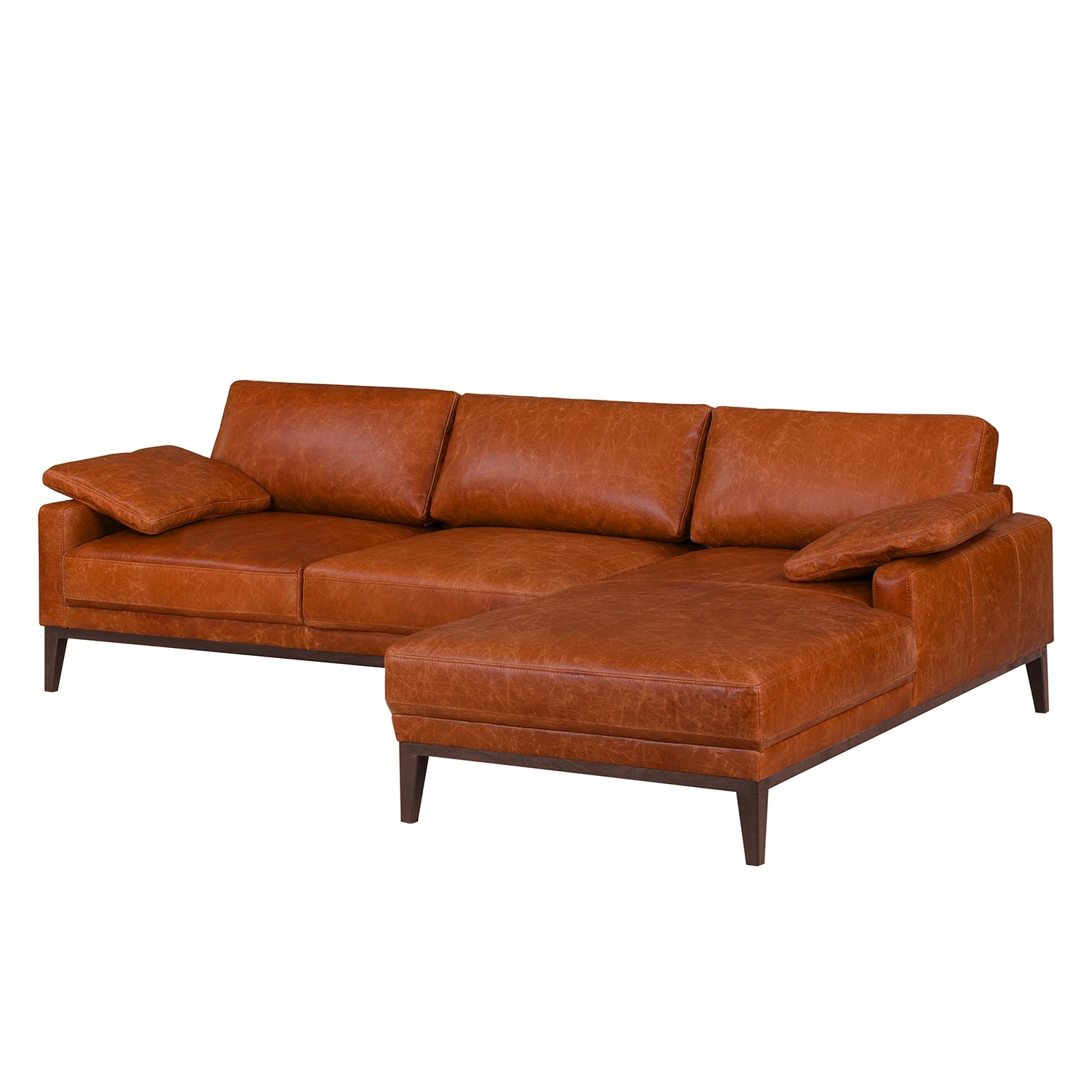 Ars manufacti Ecksofa Horley Echtleder - Vintage Cognac - Longchair davorstehend rechts 8 Ars manufacti Ecksofa Horley Echtleder - Vintage Cognac - Longchair davorstehend rechts – Bild 8
