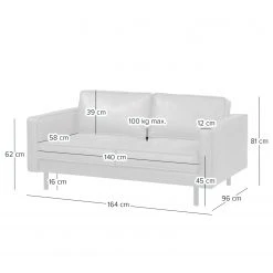 Ars manufacti 2-Sitzer Sofa FORT DODGE - Antiklederlook - Microfaser Yaka: Cognac -Wohnzimmermöbel boutique en ligne 1000015500 220919 500 SKETCH DETAILS P000000001000015500 sketch