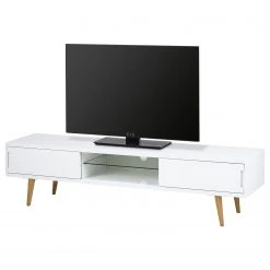 Mørteens TV-Lowboard Roskilde - Esche teilmassiv - Weiß