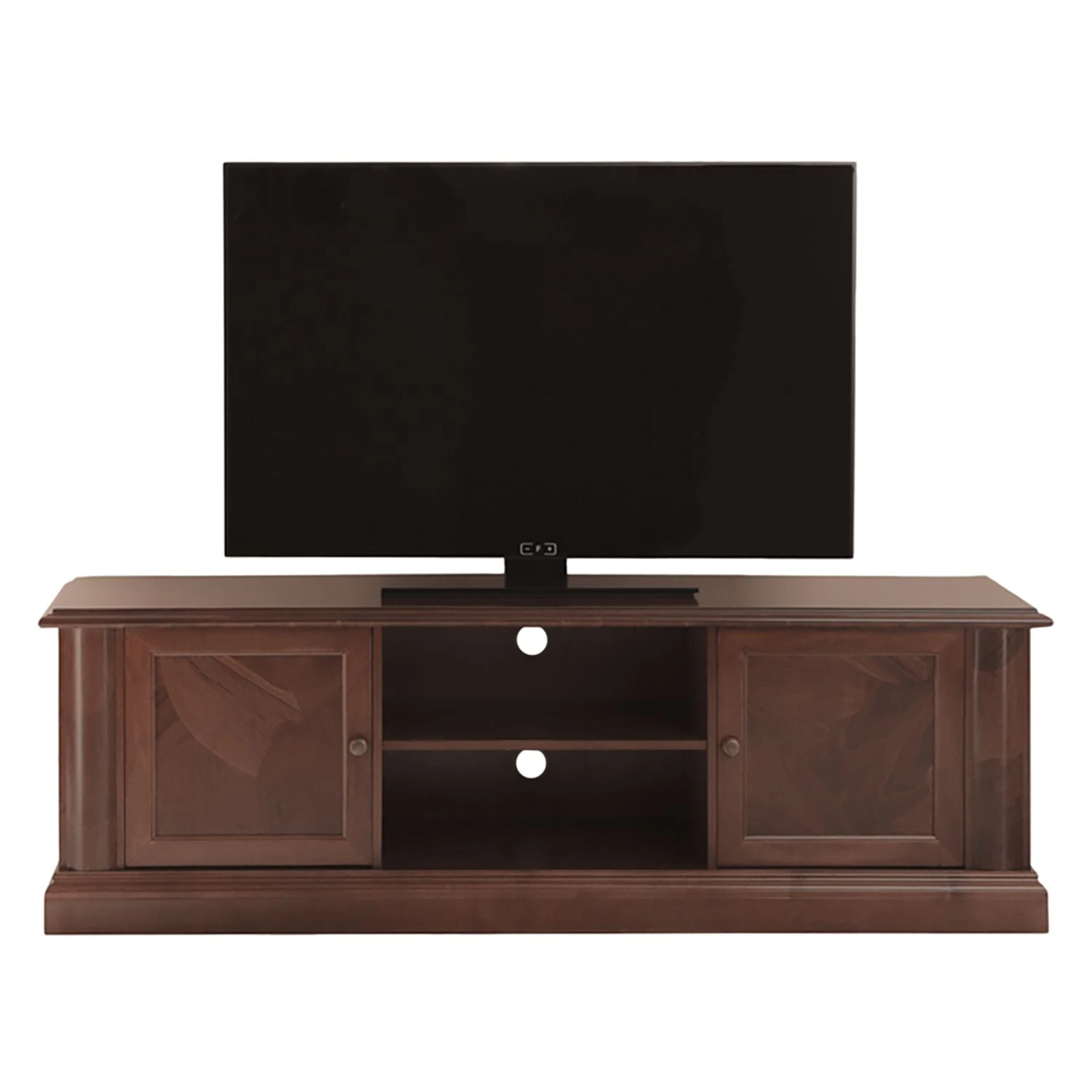 Montreux TV-Kommode Materro - Ayous teilmassiv - Antikbraun 4 Montreux TV-Kommode Materro - Ayous teilmassiv - Antikbraun – Bild 4