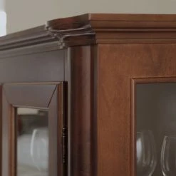 Montreux Vitrine Pevy - Ayous teilmassiv - Antikbraun -Wohnzimmermöbel boutique en ligne 1000017533 100 GALLERYIMAGES P000000001000017533