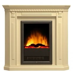 Montreux Elektro-Eckkamin Neptun - Cremeweiß