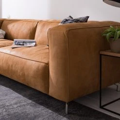 Ars manufacti Sofa Pentre (3-Sitzer) Echtleder - Hellbraun -Wohnzimmermöbel boutique en ligne 1000020142 200518 14205200005 DETAILS P000000001000020142