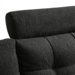 Fredriks Wohnlandschaft Puntiro I - Kunstleder Lilo / Strukturstoff Satur: Schwarz / Anthrazit - Longchair davorstehend links / Ottomane rechts -Wohnzimmermöbel boutique en ligne 1000021540 210614 18402100138 DETAILS P000000001000021540