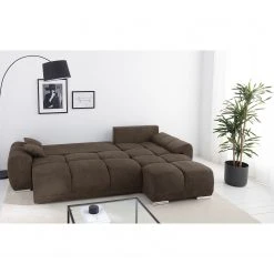 Fredriks Ecksofa Westwell (mit Schlaffunktion) - Microfaser Bobil: Braungrau -Wohnzimmermöbel boutique en ligne 1000021717 210913 16352500024 MOOD DETAILS P000000001000021717 mood
