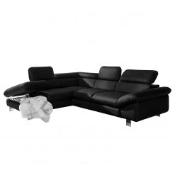 Cotta Ecksofa Waiho II Echtleder - Schwarz - Longchair davorstehend links - Mit Schlaffunktion -Wohnzimmermöbel boutique en ligne 1000027051 210506 11501100053 DETAILS P000000001000027051