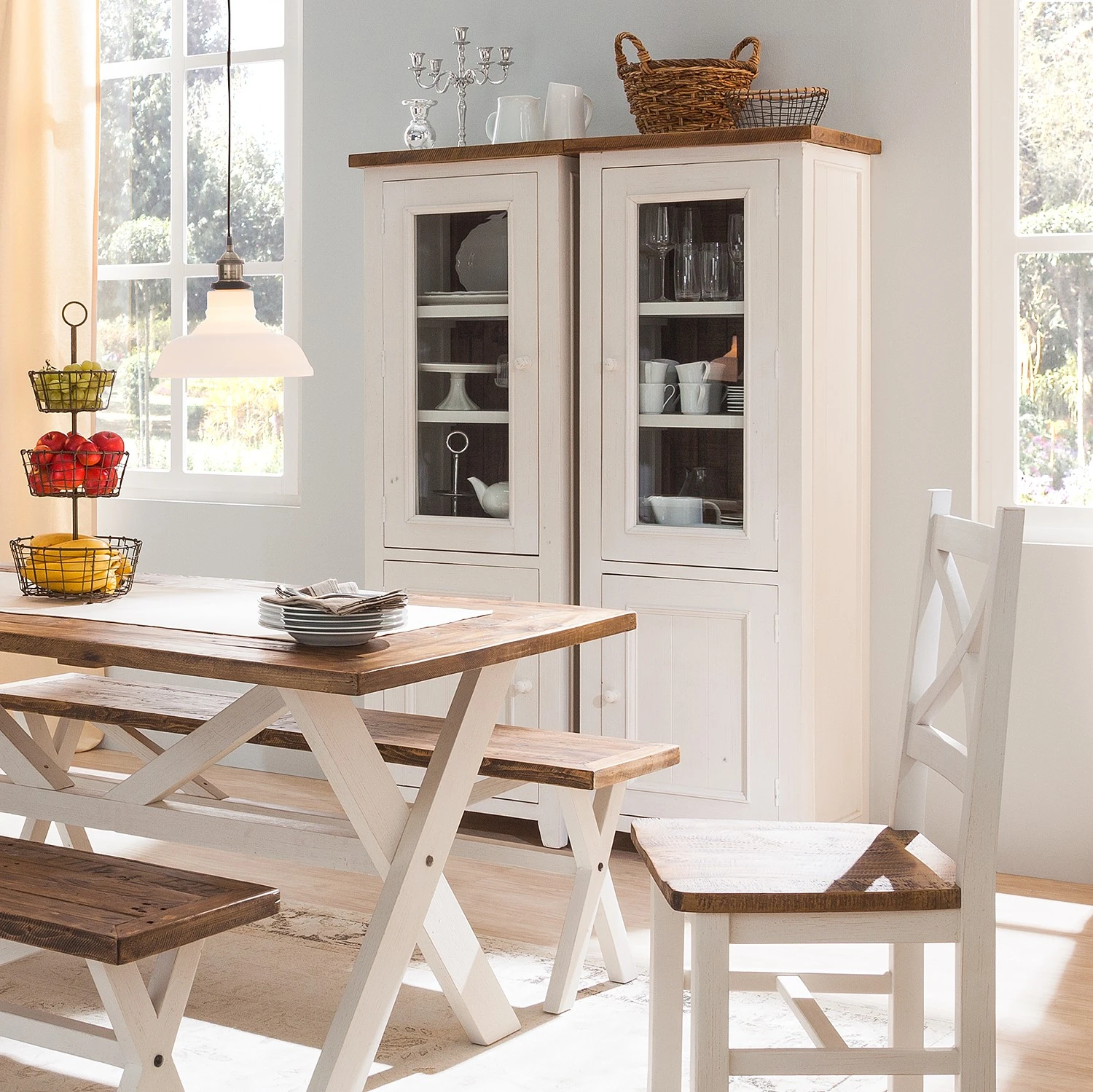 Maison Belfort Standvitrine Balignton I - Weiß 3 Maison Belfort Standvitrine Balignton I - Weiß – Bild 3