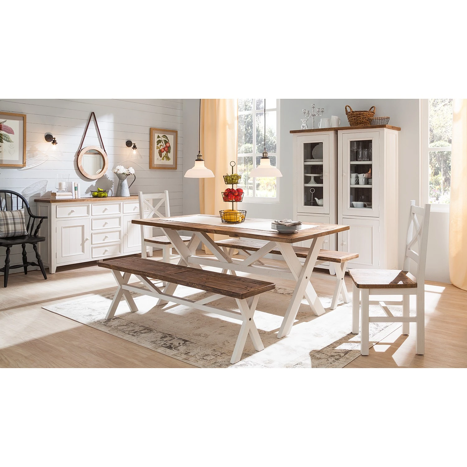 Maison Belfort Standvitrine Balignton I - Weiß 4 Maison Belfort Standvitrine Balignton I - Weiß – Bild 4