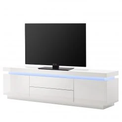 Fredriks TV-Lowboard Emblaze II - inkl. LED Beleuchtung- - Hochglanz Weiß