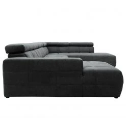 Fredriks Wohnlandschaft Freetown - Microfaser - Dunkelgrau - Longchair davorstehend links / Ottomane rechts -Wohnzimmermöbel boutique en ligne 1000029524 211221 132252000055 DETAILS P000000001000029524