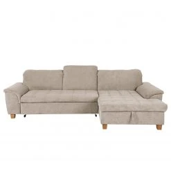Ars Natura Ecksofa Charlo Microfaser - Cappuccino - Longchair davorstehend rechts - Mit Schlaffunktion -Wohnzimmermöbel boutique en ligne 1000029556 220802 070 DETAILS P000000001000029556