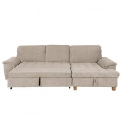 Ars Natura Ecksofa Charlo Microfaser - Cappuccino - Longchair davorstehend rechts - Mit Schlaffunktion -Wohnzimmermöbel boutique en ligne 1000029556 220802 080 DETAILS P000000001000029556