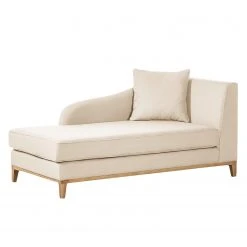 Jack & Alice Recamiere Blomma - Beige - Armlehne davorstehend rechts - Eiche