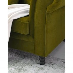 Jack & Alice Sofa York (3-Sitzer) Samt - Stoff Chepi: Olivgrün -Wohnzimmermöbel boutique en ligne 1000031012 201127 16485100146 DETAILS P000000001000031012