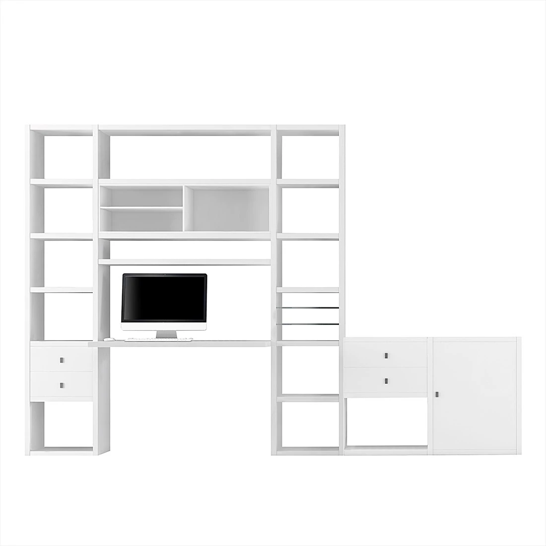 Loftscape Wohnkombination Emporior II - Cremeweiß 3 Loftscape Wohnkombination Emporior II - Cremeweiß – Bild 3