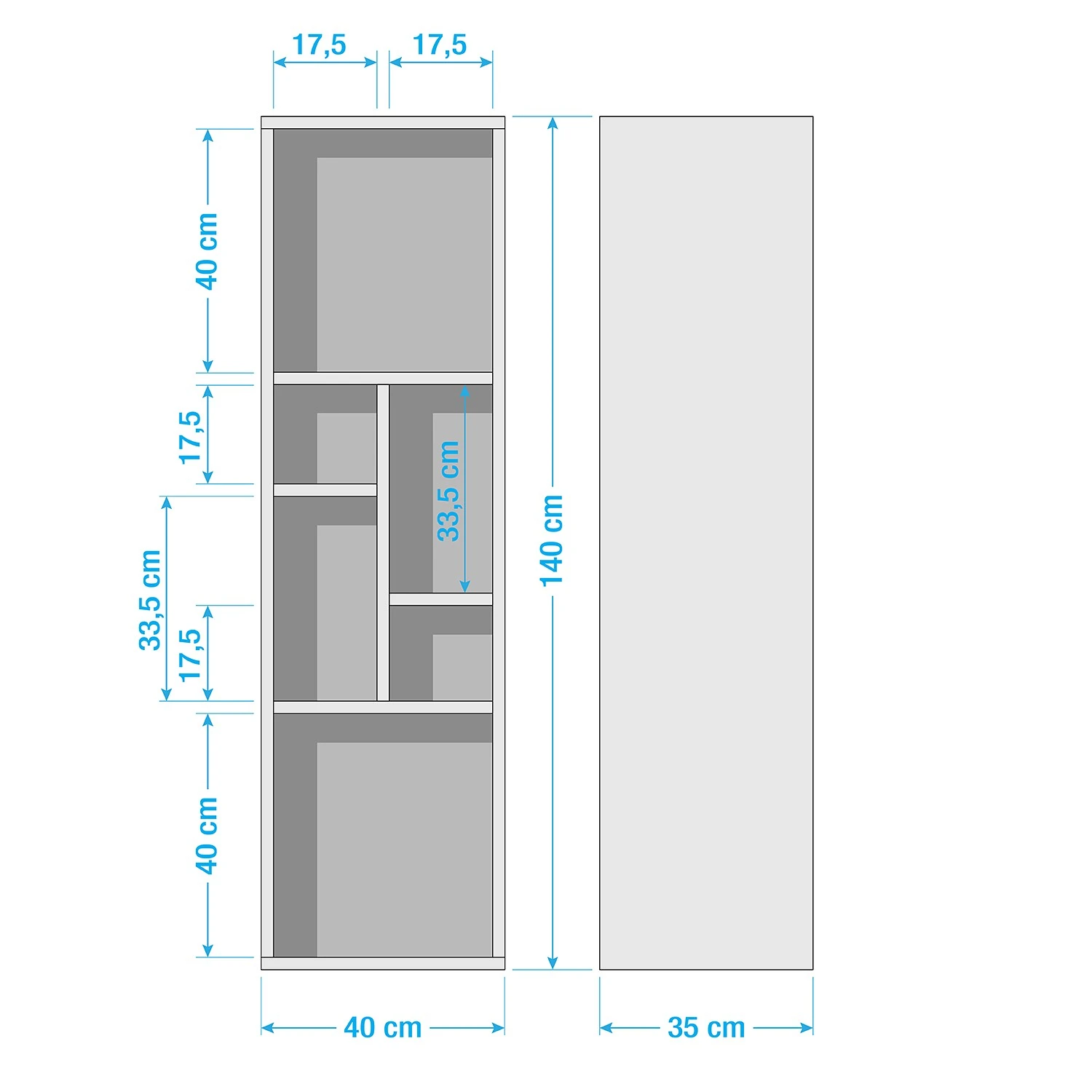 Germania Hängeregal Calvi - Steingrau / Eiche Navarra Dekor 5 Germania Hängeregal Calvi - Steingrau / Eiche Navarra Dekor – Bild 5