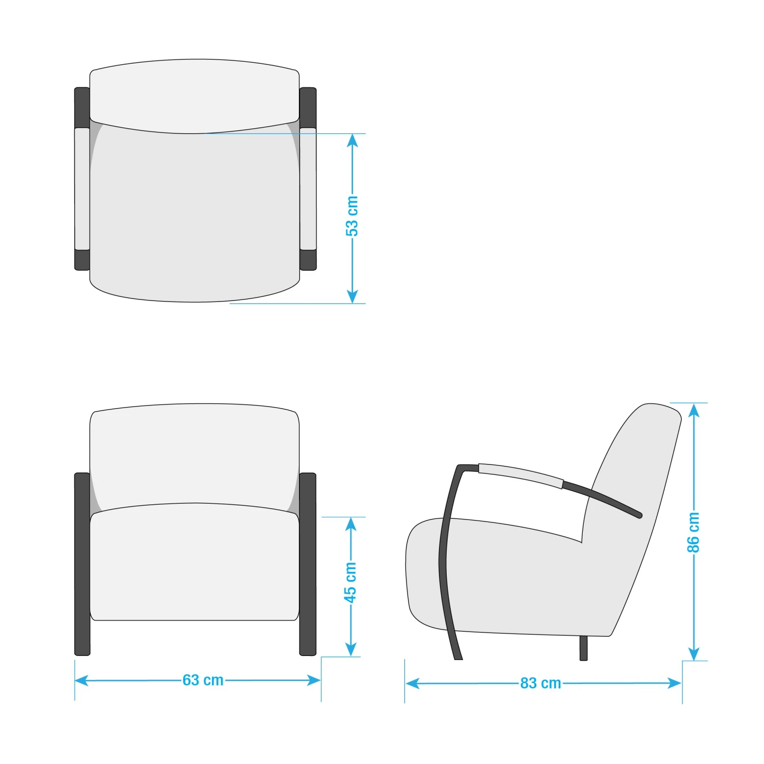 Ars manufacti Sessel Straid - Braungrau 9 Ars manufacti Sessel Straid - Braungrau – Bild 9