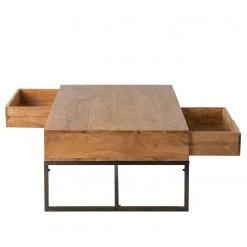 Ars manufacti Couchtisch Woodson II - Akazie massiv / Metall - Akazie Hellbraun -Wohnzimmermöbel boutique en ligne 1000050875 191112 10031600054 DETAILS P000000001000050875