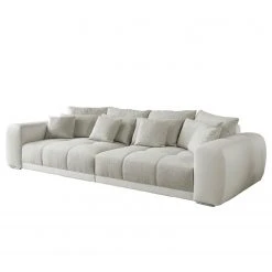 Loftscape Bigsofa Pesaro Kunstleder / Webstoff - Weiß / Beige