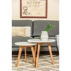 Mørteens Beistelltisch Ockelbo (2er Set) - Weiß / Eiche teilmassiv -Wohnzimmermöbel boutique en ligne 1000054617 200429 06491400043 MOOD DETAILS P000000001000054617 mood