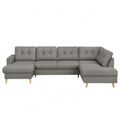 Mørteens Wohnlandschaft Sola Flachgewebe - Grau - Longchair davorstehend links / Ottomane rechts - Mit Schlaffunktion -Wohnzimmermöbel boutique en ligne 1000054946 200617 13241400051 DETAILS P000000001000054946