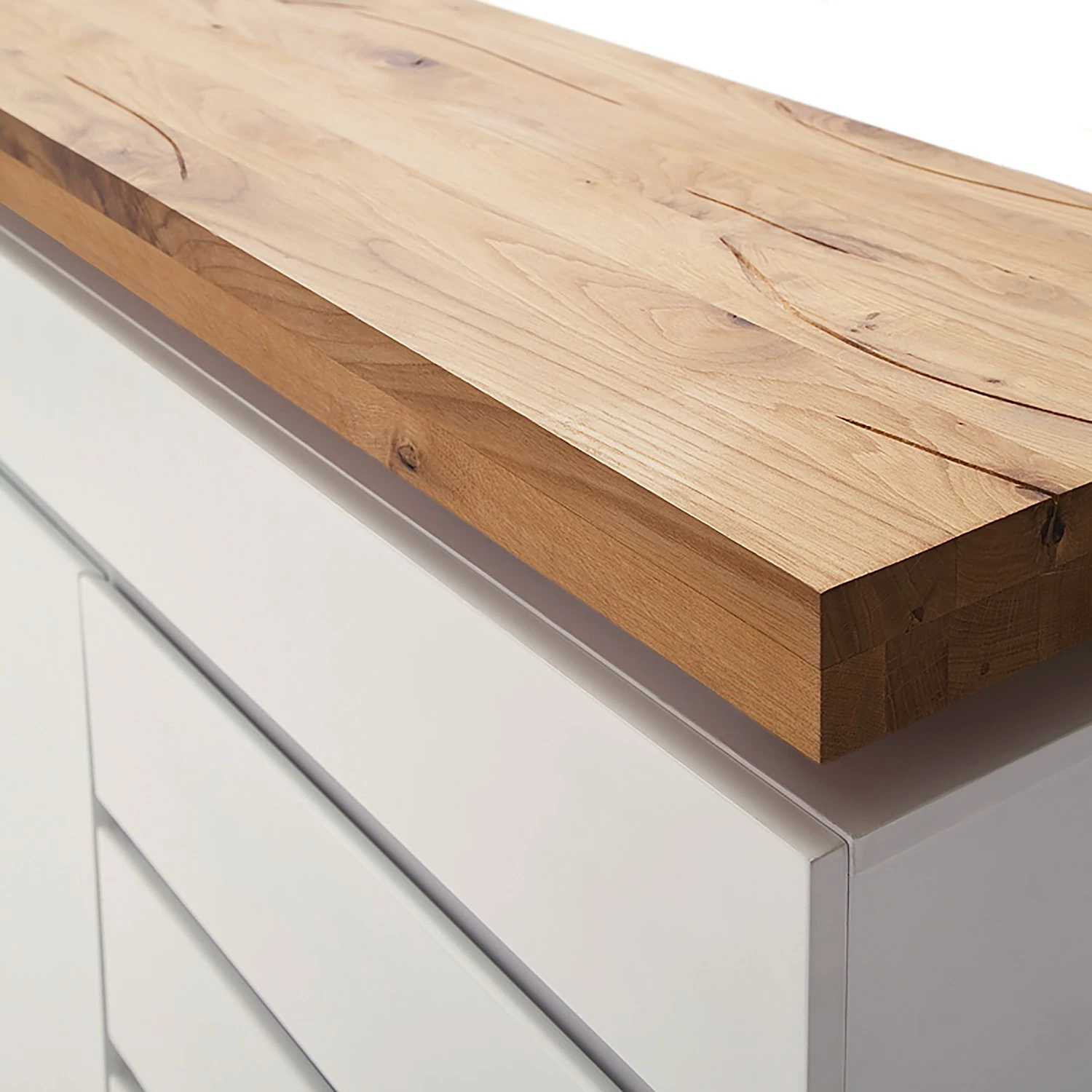 Fredriks Sideboard Roble I - Inkl. Beleuchtung - Eiche / Matt Weiß 6 Fredriks Sideboard Roble I - Inkl. Beleuchtung - Eiche / Matt Weiß – Bild 6