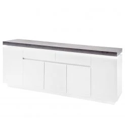 Fredriks Sideboard Namona III - Inkl. Beleuchtung - Beton Dekor / Weiß