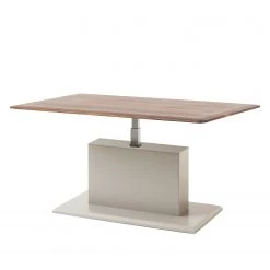 GWINNER Couchtisch Solano - Nussbaum / Platingrau - Höhenverstellbar