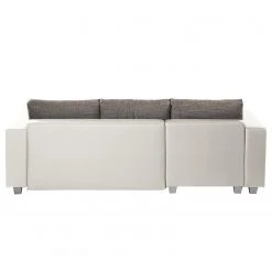 Fredriks Ecksofa Dublin II - (mit Schlaffunktion / beidseitig montierbar) - Kunstleder/Strukturstoff - Weiß / Grau -Wohnzimmermöbel boutique en ligne 1000073164 210614 18404200586 DETAILS P000000001000073164