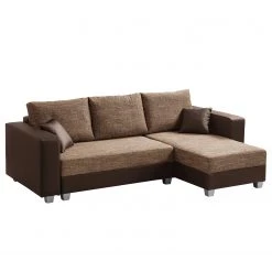 Fredriks Ecksofa Dublin II - (mit Schlaffunktion / beidseitig montierbar) - Kunstleder/Strukturstoff - Dunkelbraun / Braun -Wohnzimmermöbel boutique en ligne 1000073166 210614 18404300612 DETAILS P000000001000073166