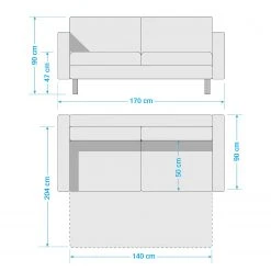 Mooved Schlafsofa Latina - Stoff Doran: Grau - Breite: 170 cm -Wohnzimmermöbel boutique en ligne 1000073170 201125 15394400049 SKETCH DETAILS P000000001000073170 sketch