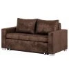 Mooved Schlafsofa Latina Antiklederoptik - Dunkelbraun - Breite: 170 cm