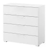 Kommode SKØP x4 - Alpinweiß - Breite: 80 cm - Korpusfarbe