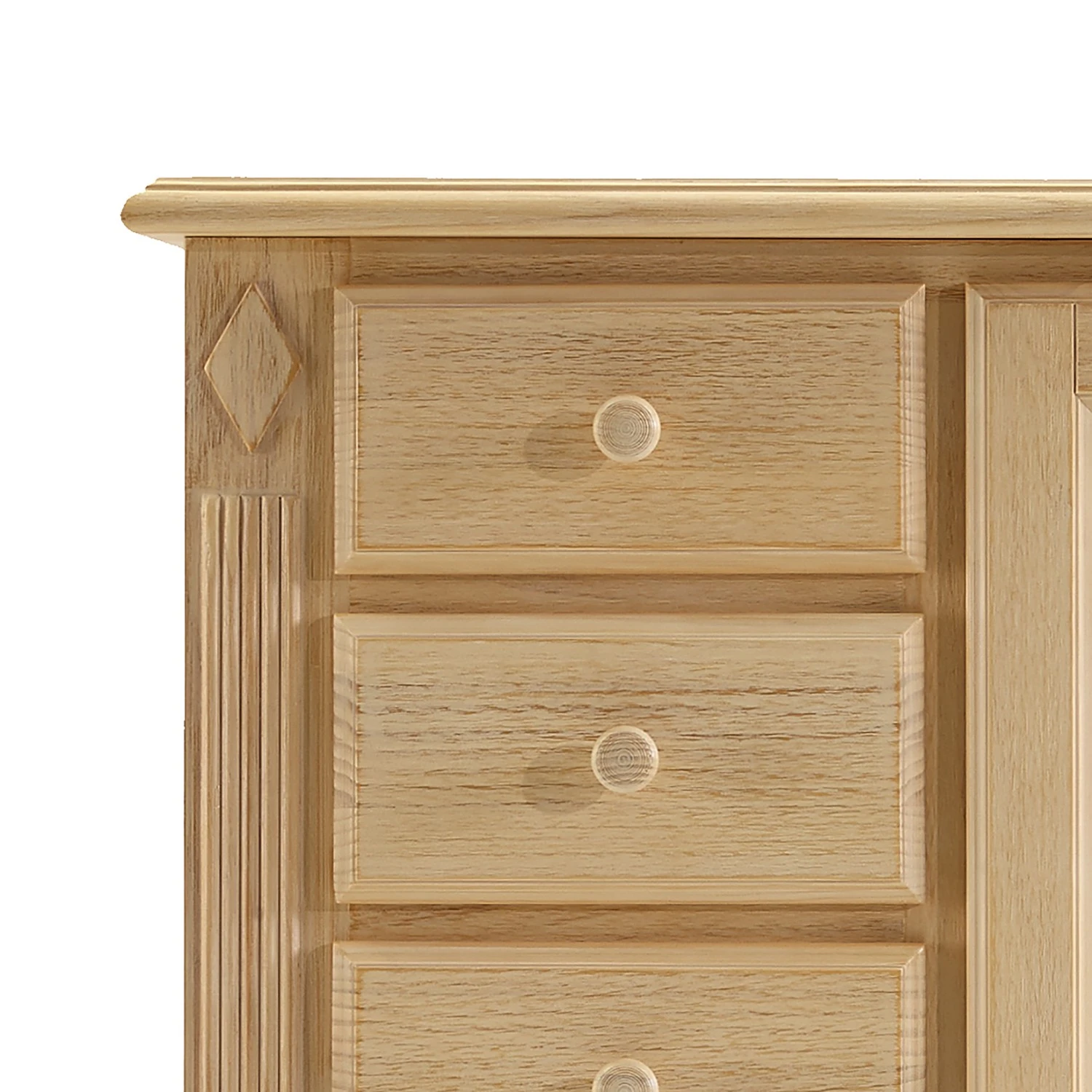 Ridgevalley Vitrinenschrank Breddin I - Pinie massiv - ohne Beleuchtung 2 Ridgevalley Vitrinenschrank Breddin I - Pinie massiv - ohne Beleuchtung – Bild 2