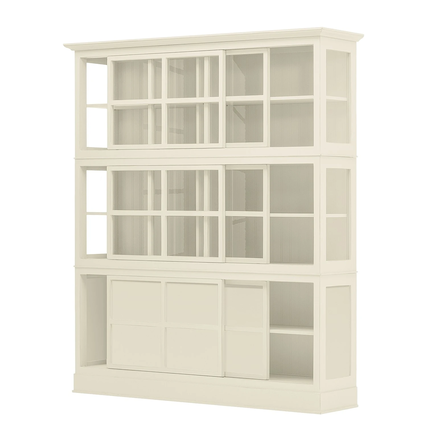 Maison Belfort Vitrinenschrank Azjana - Pinie weiß lackiert 2 Maison Belfort Vitrinenschrank Azjana - Pinie weiß lackiert – Bild 2