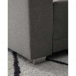 Fredriks Wohnlandschaft Togari - (mit Schlaffunktion) - Flachgewebe - Webstoff Sogol: Dunkelgrau - Longchair davorstehend rechts / Ottomane links -Wohnzimmermöbel boutique en ligne 1000085421 201130 15533300207 DETAILS P000000001000085421